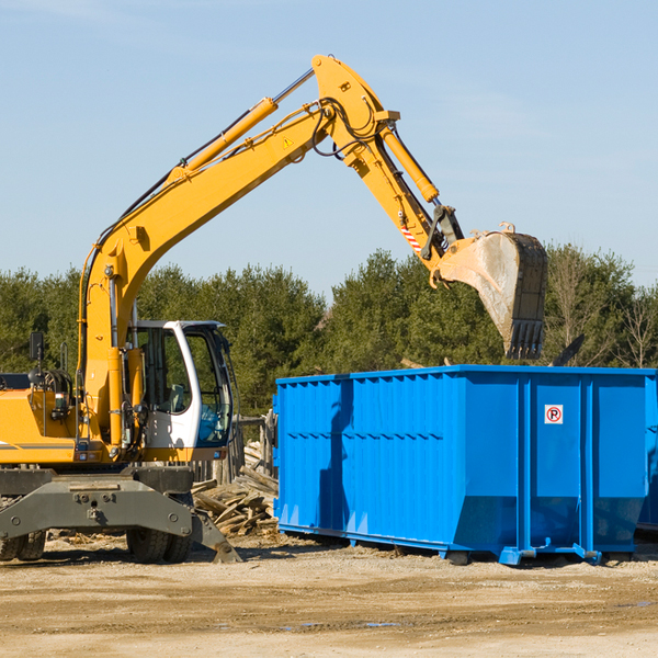 what size residential dumpster rentals are available in Rosedale MD